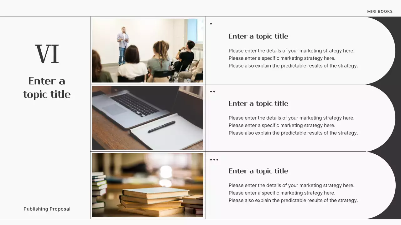 A simple book proposal in black and white