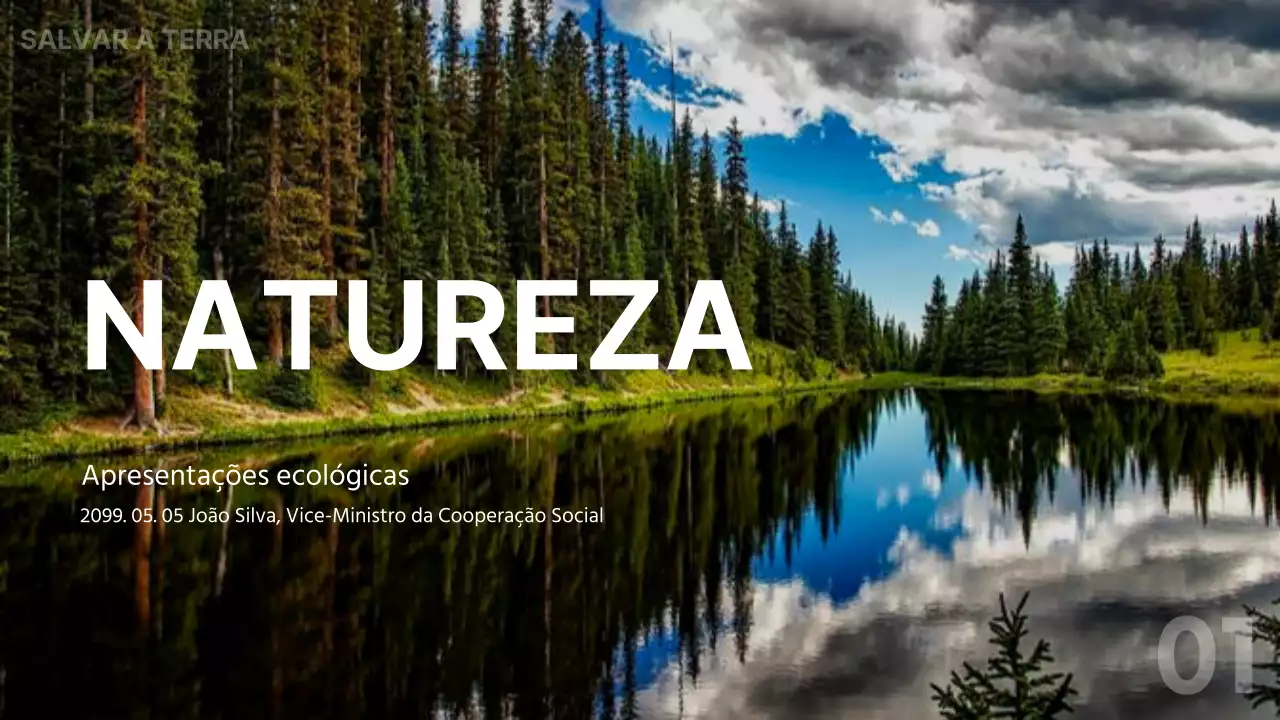 Uma apresentação verde simples para o Estado da União