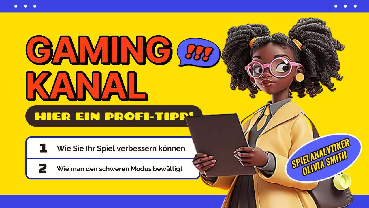 Bewerben Sie Ihren Gaming-Kanal mit einem Knall in Blau und Gelb