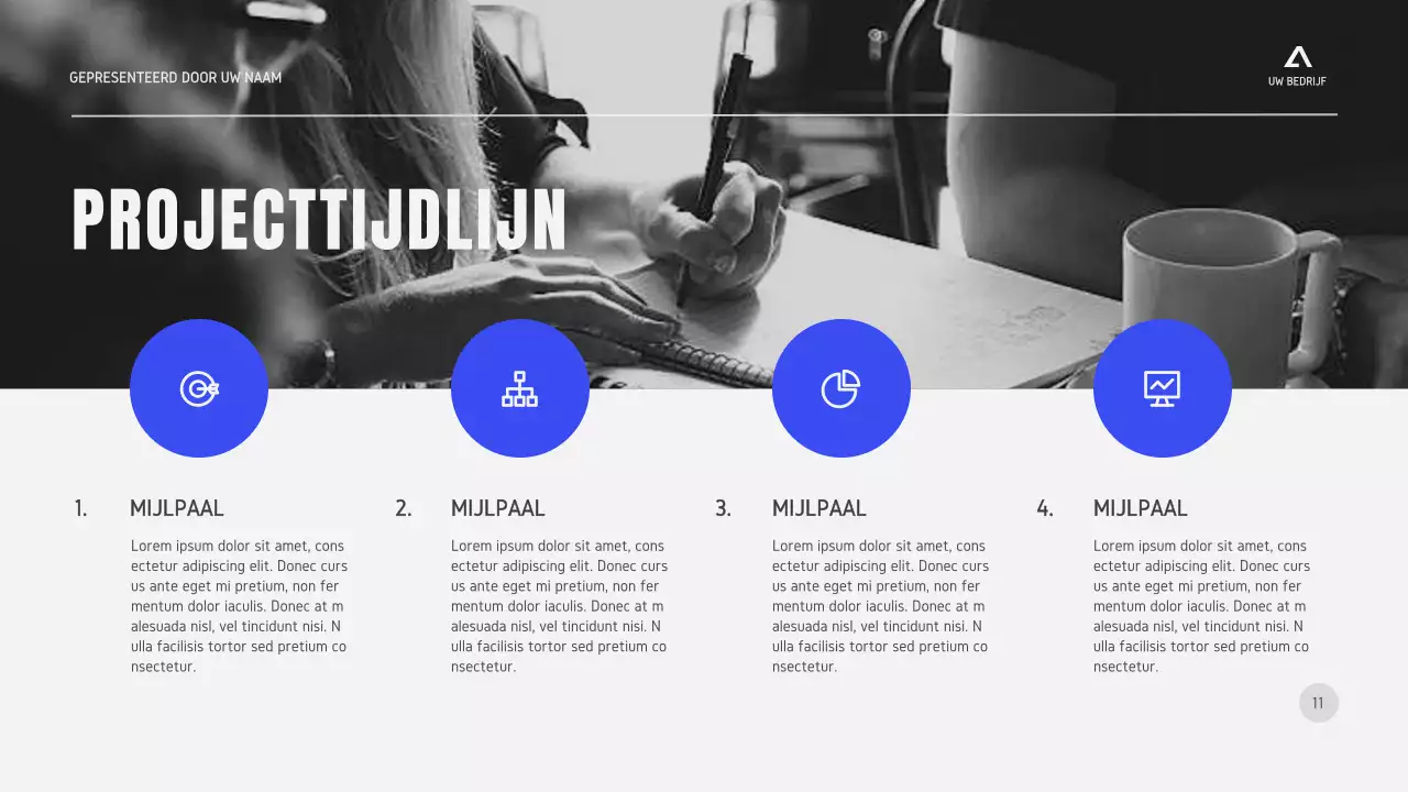 Zwart Wit Grijs Minimale Bedrijfsstrategie