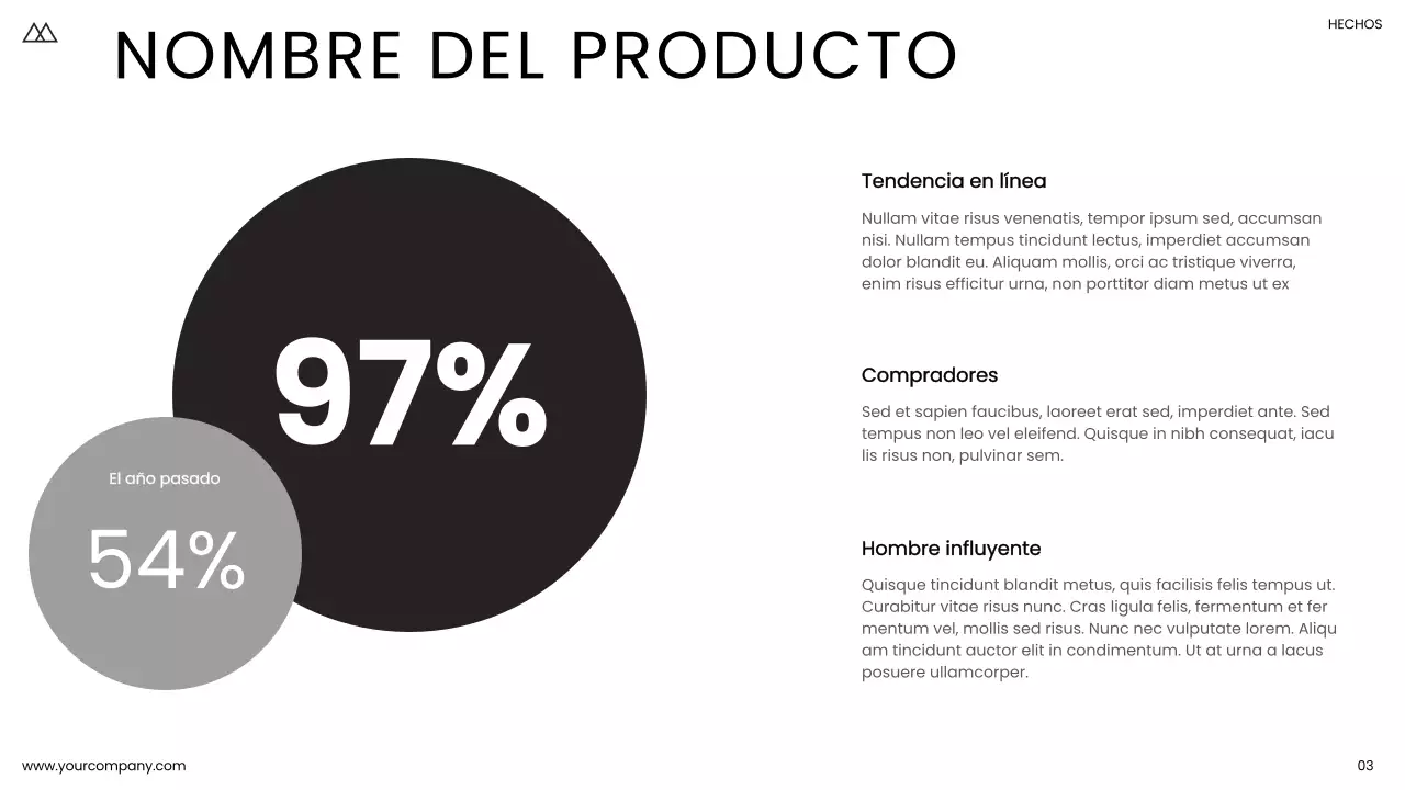 Blanco y negro Minimal Simple Business Product Pitch