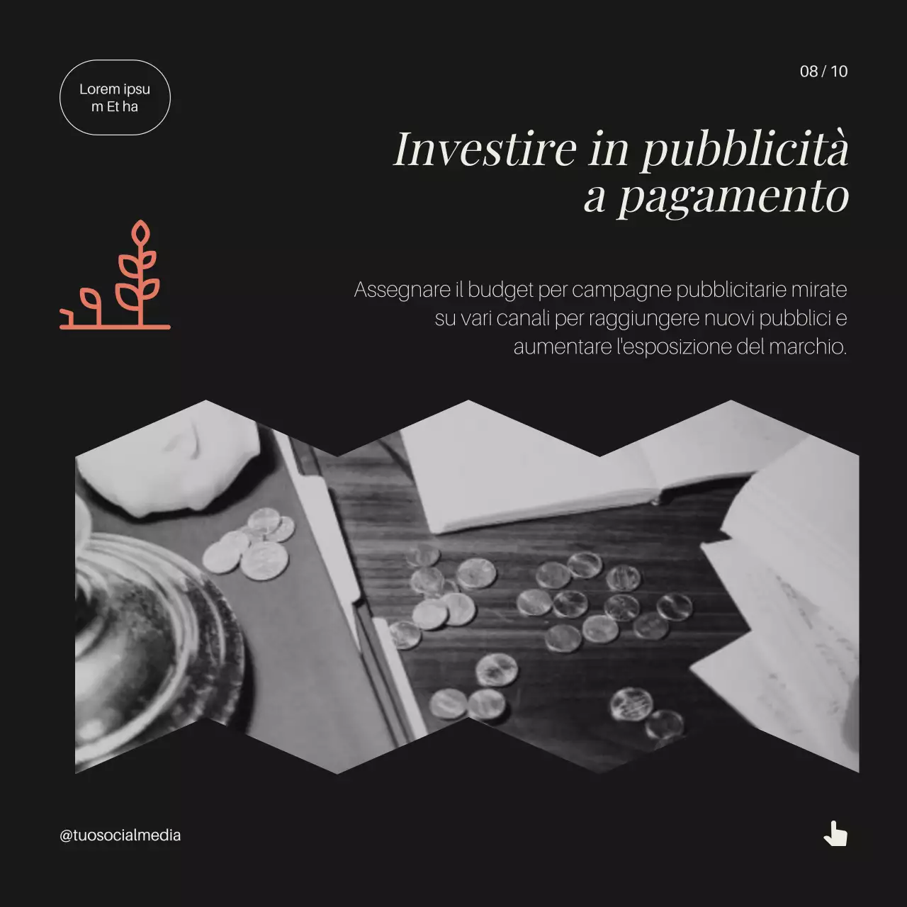 Nero Moderno Strategia elegante per la costruzione dell'identità del marchio Suggerimenti Carosello Instagram