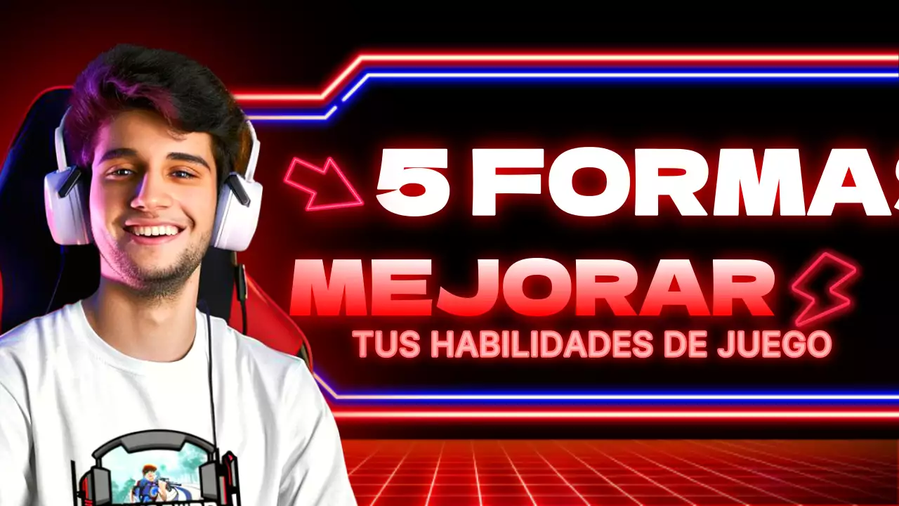 Portada negra y roja de YouTube para un juego de estilo cyberpunk