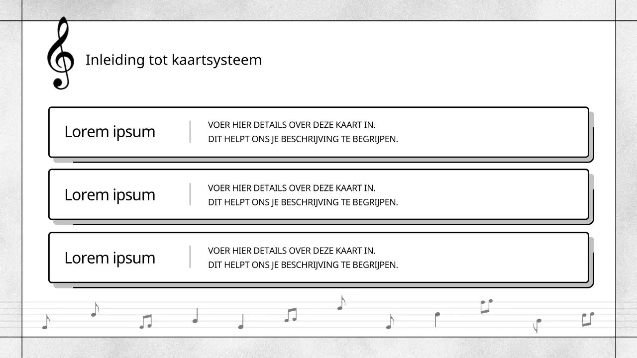 Zwart-wit, moderne prospectus muziekschool
