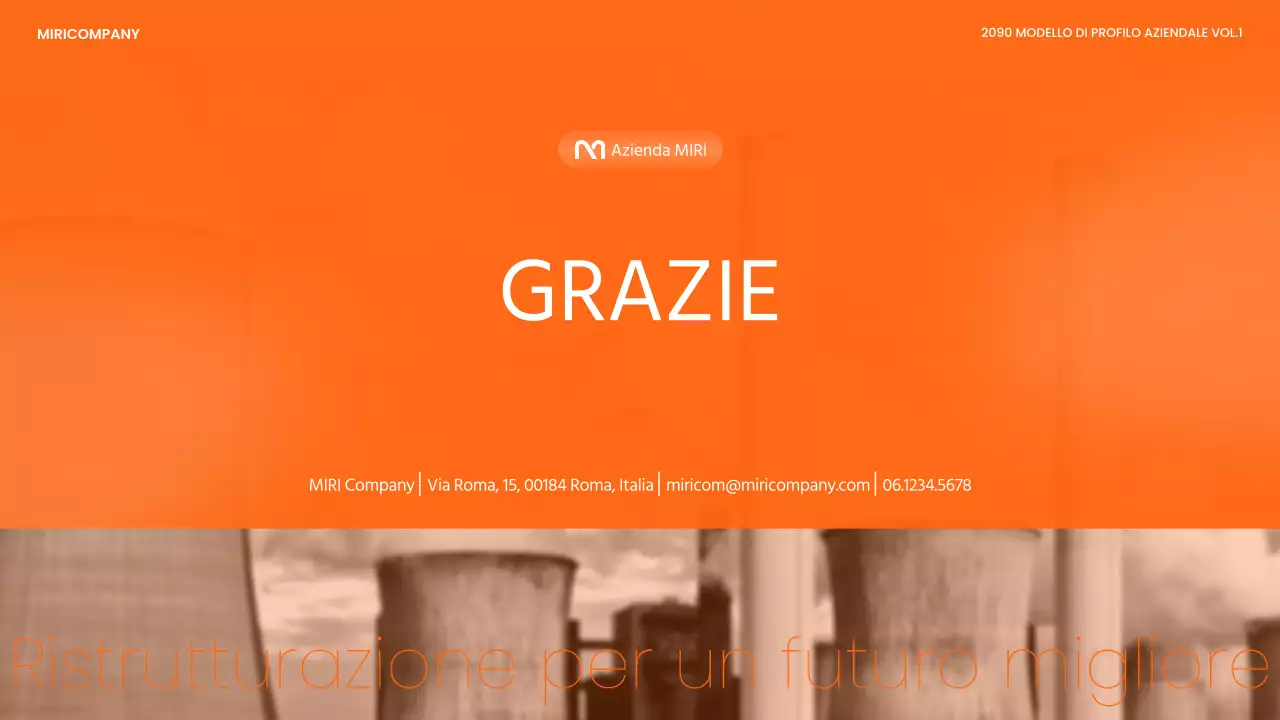 Carta intestata moderna, arancione e bianca, di un'azienda di prodotti chimici industriali pesanti