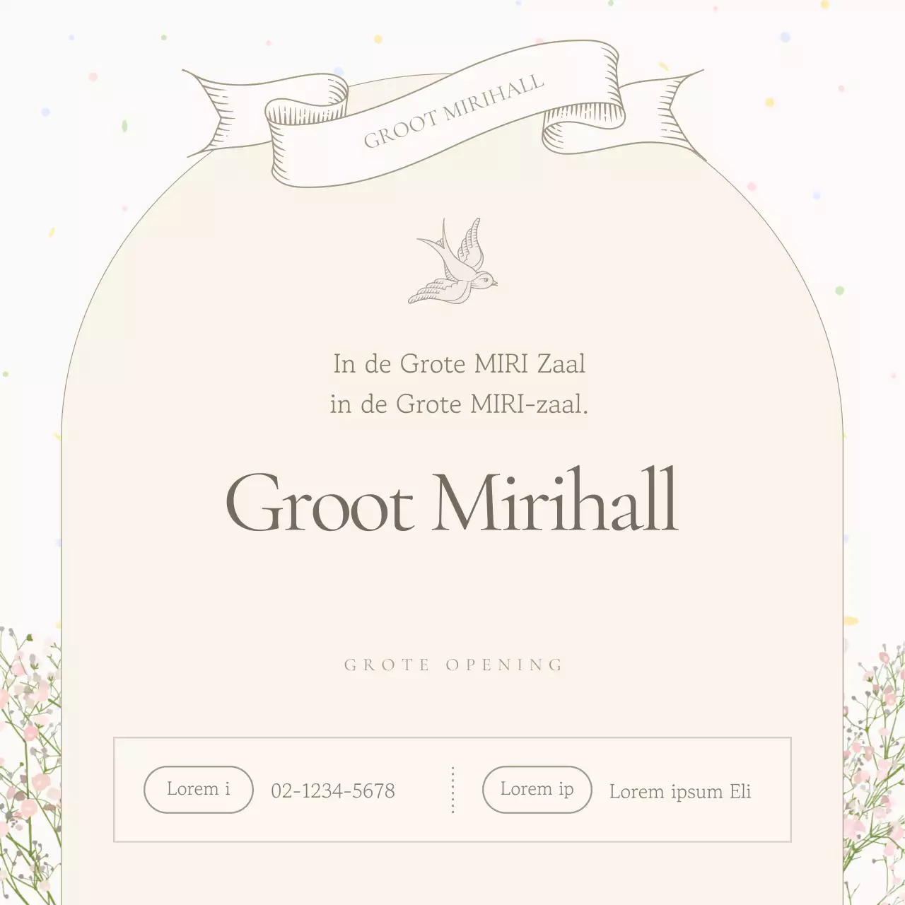 Een klassieke ivoor en beige trouwlocatie promoten