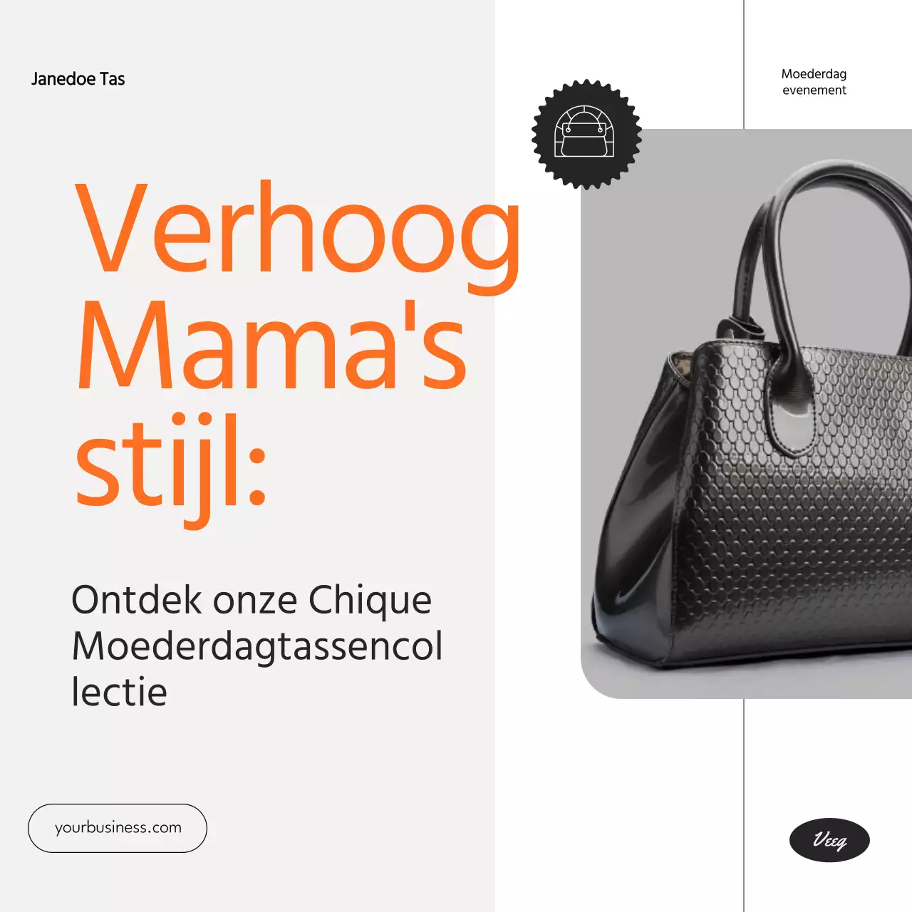 Grijs Oranje Minimal Modern Promotieproduct Moederdag vieren Instagram Carrousel