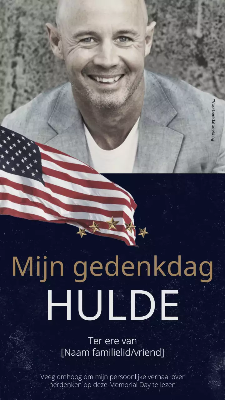 Blauw en rood modern eerbetoon voor Memorial Day Inleiding