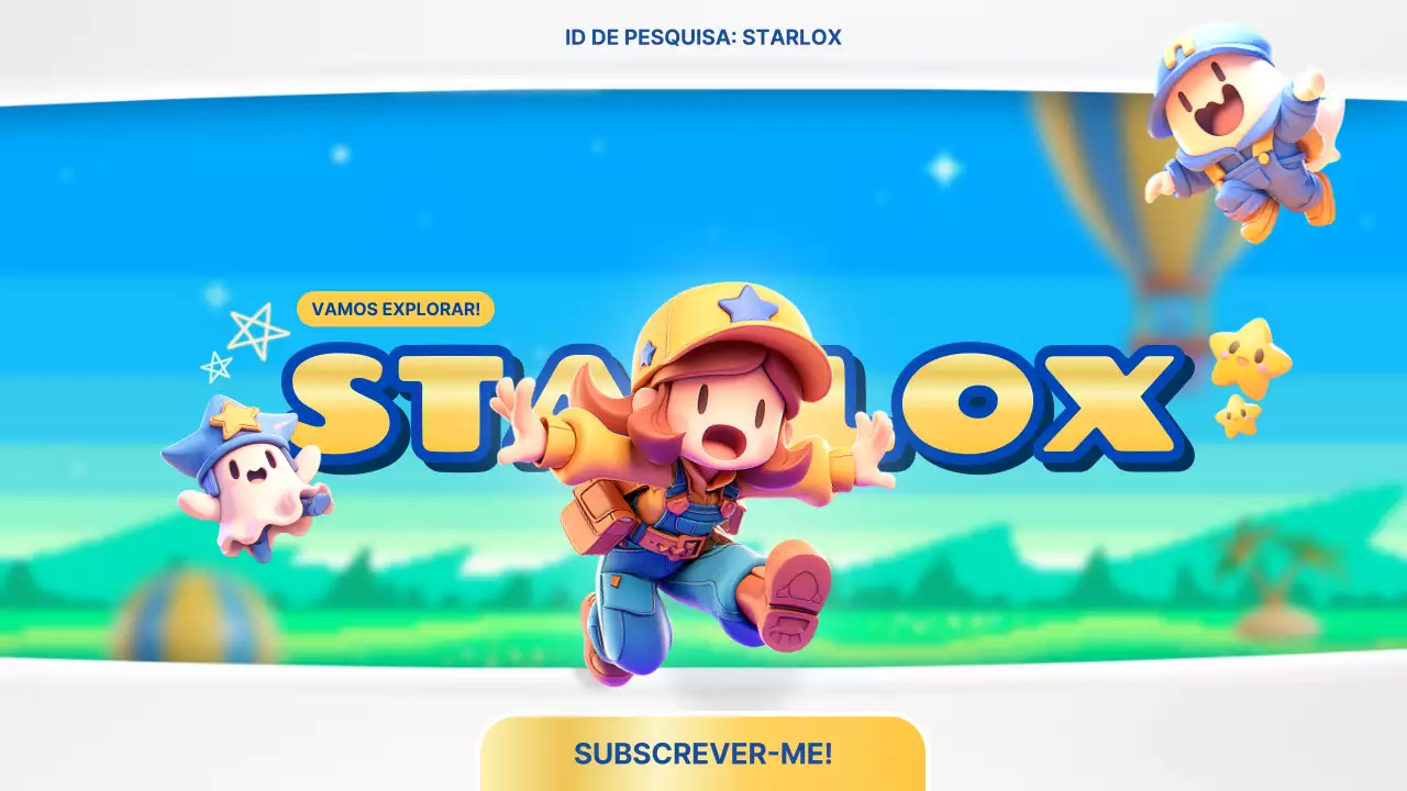 Promova o seu canal de jogos num bonito esquema de cores amarelo e azul claro