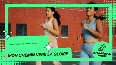 Titre principal d'un vlog sportif tendance en vert fluorescent