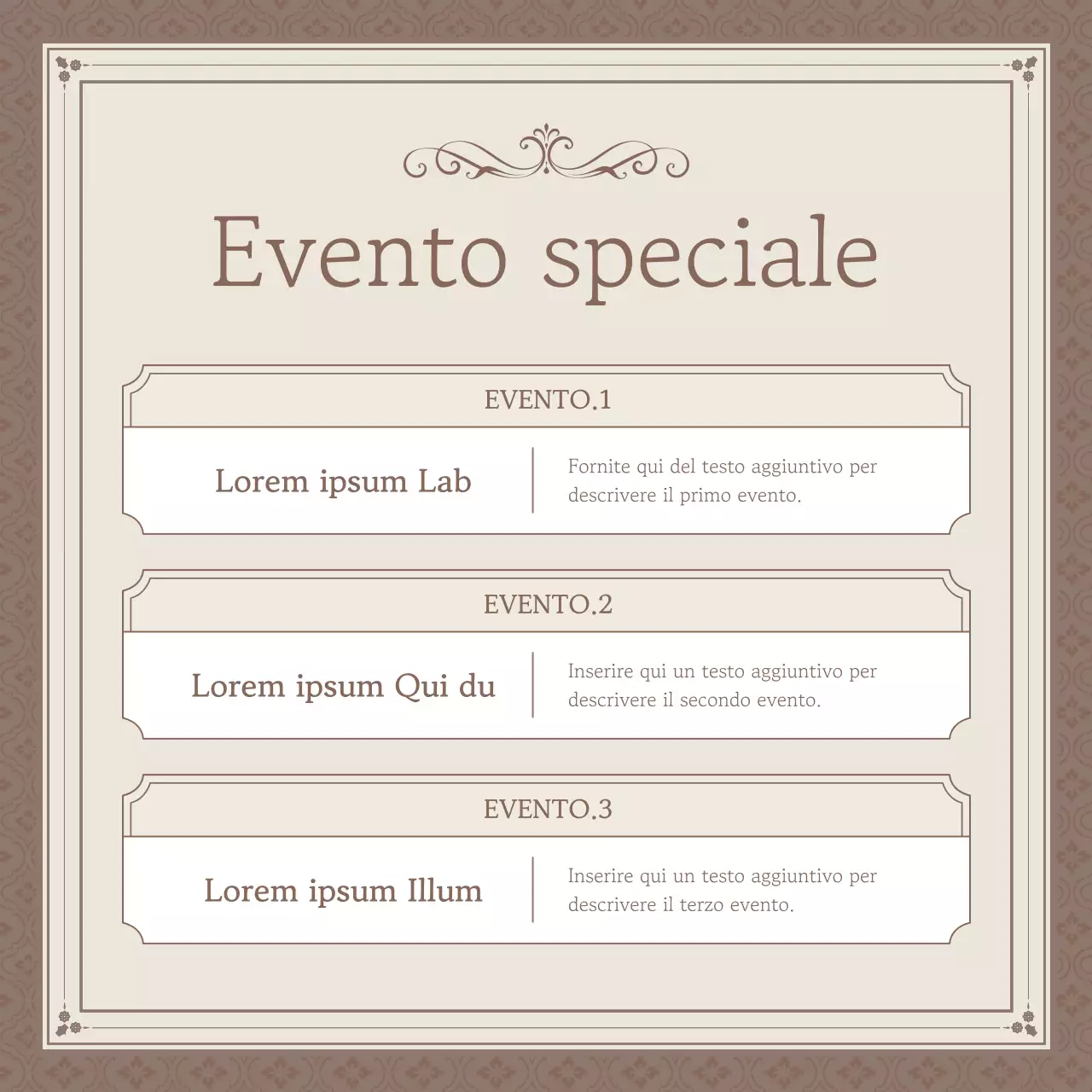 Promuovere una location per matrimoni classica in beige e avorio