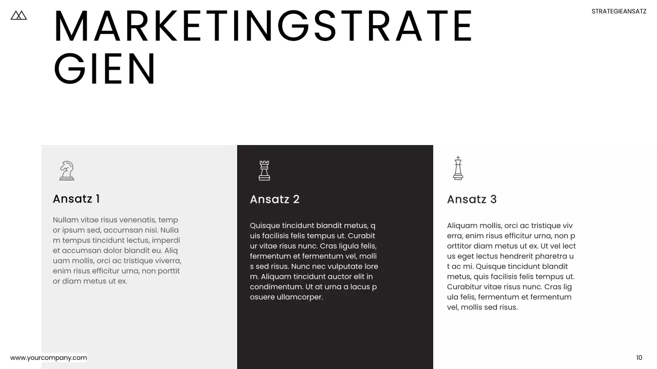 Schwarz und Weiß Minimal Einfaches Business Produkt Pitch