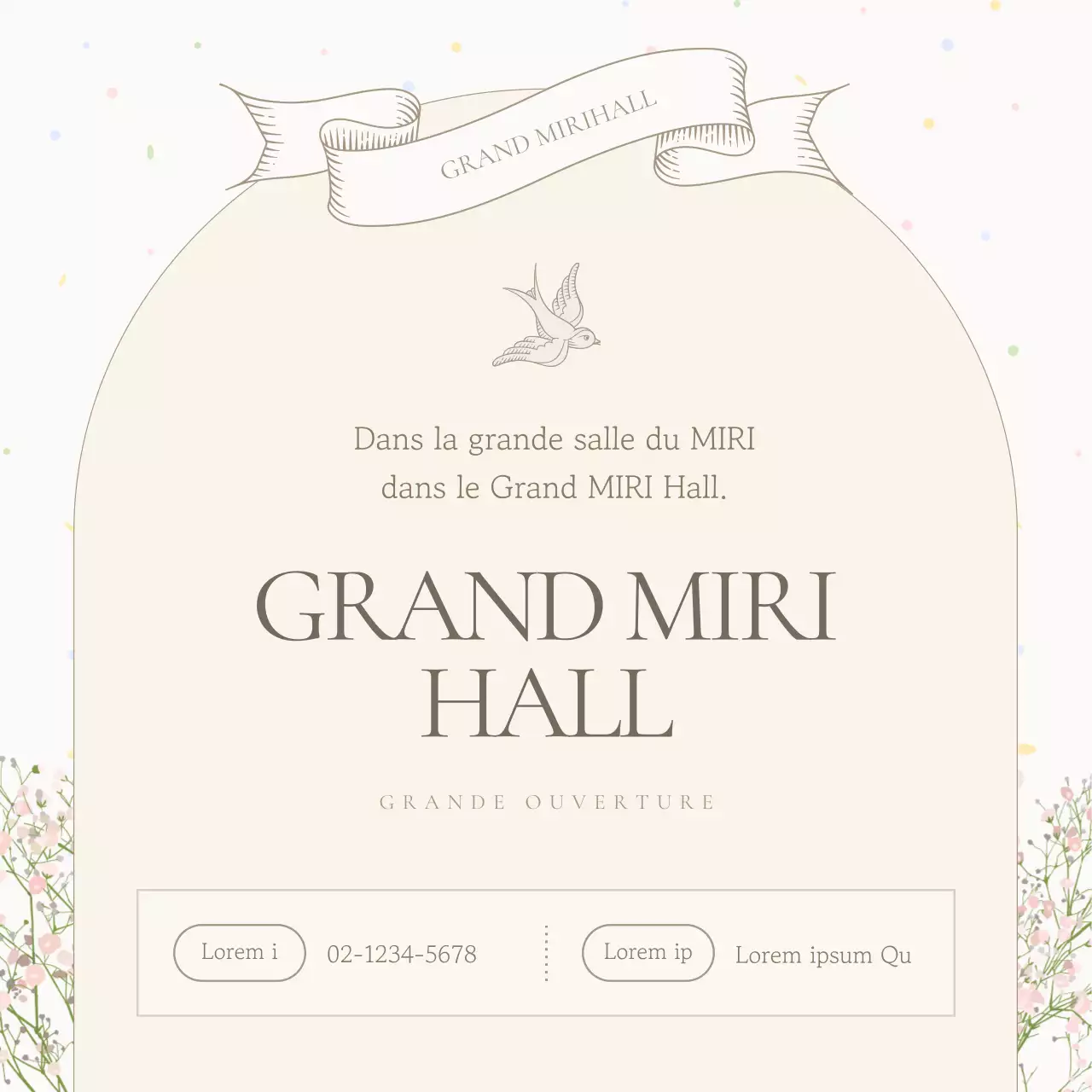 Promouvoir un lieu de mariage classique ivoire et beige