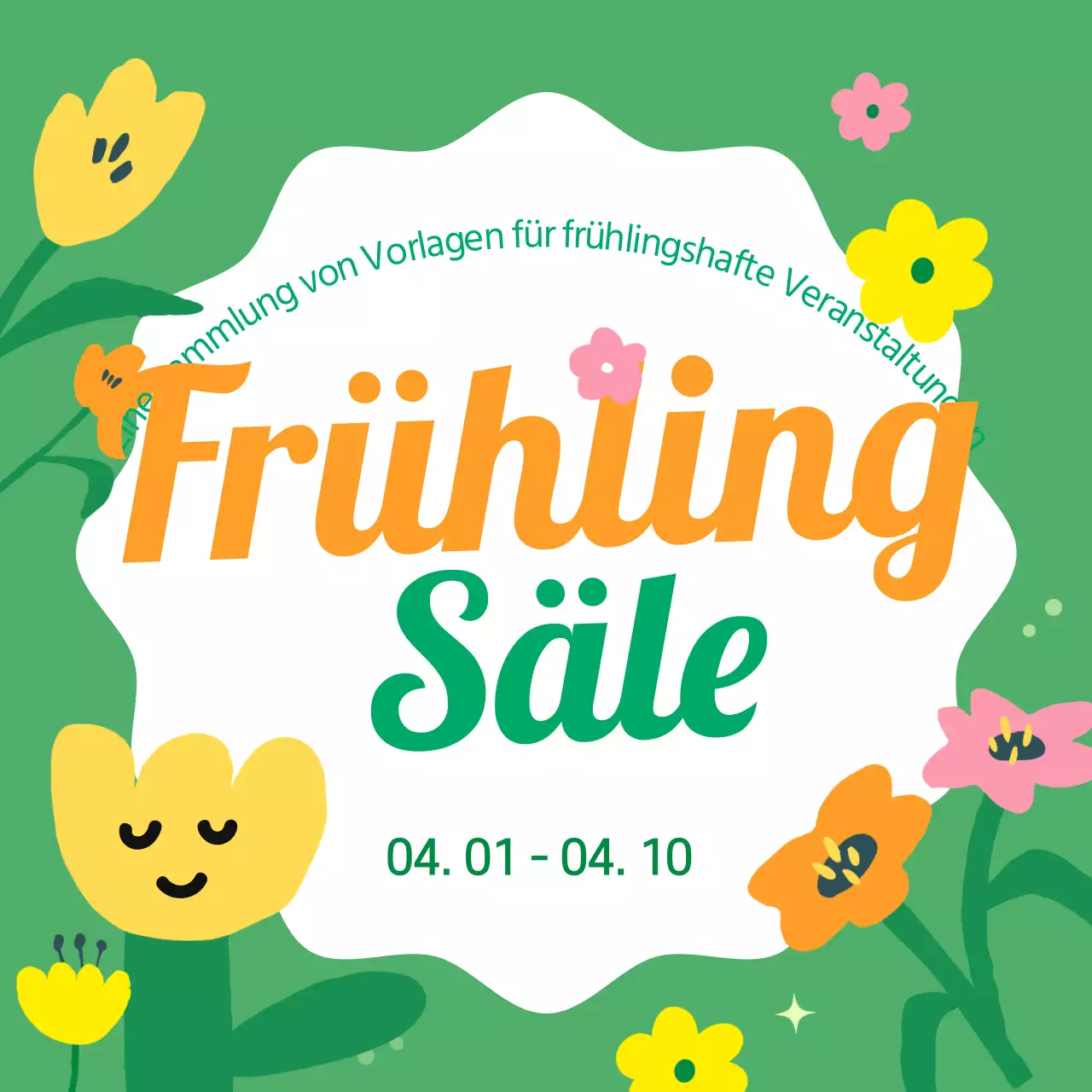 Eine hübsche Frühlingsaktion in Chartreuse und Gelb