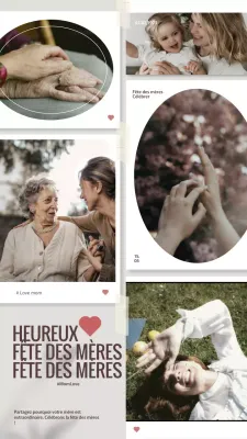 Beige Simple Minimal Happy Mother Day Photo Collage