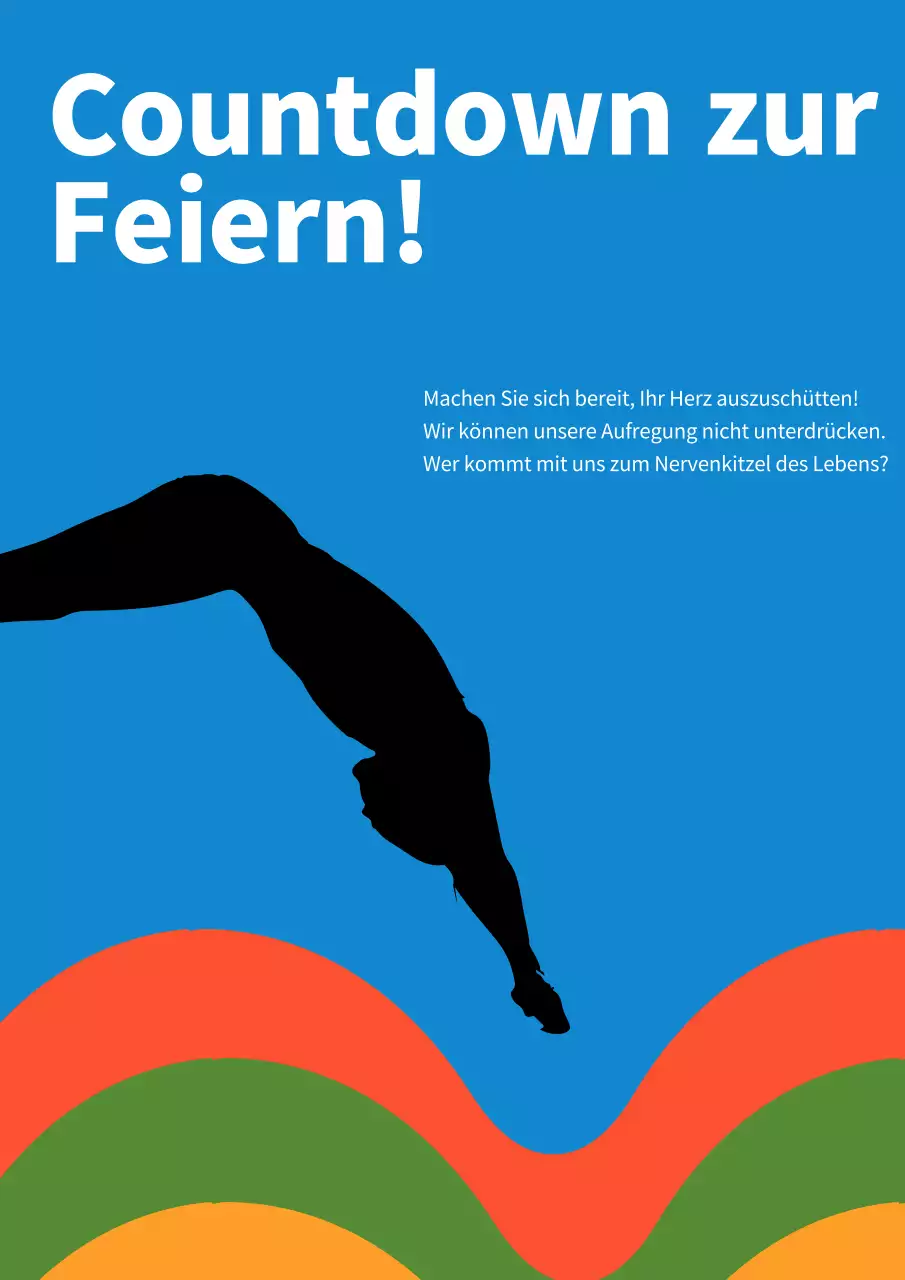 Blau und orange moderne konvention award werbevorlage