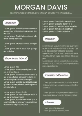 Caqui y Blanco Moderno Director de Producto Curriculum Introducción