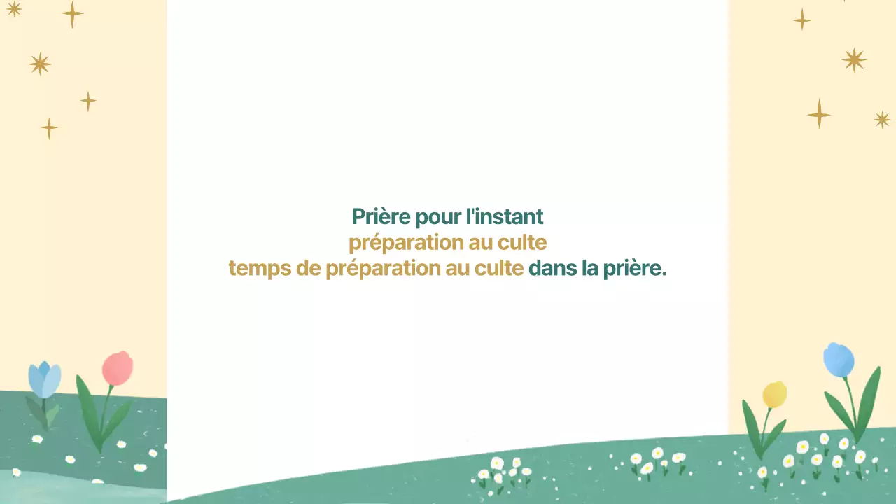 Un joli guide jaune et vert des services religieux