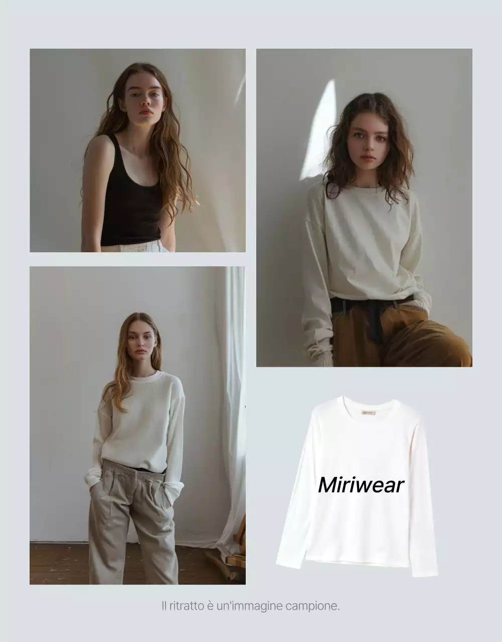 Promuovere un layout di pagina di dettagli di moda in bianco e blu di tendenza