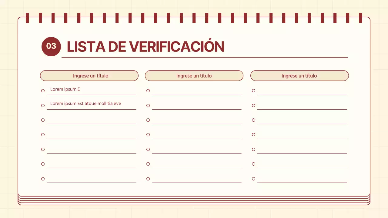 Un itinerario acogedor en rojo y marfil