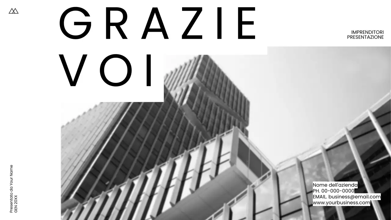 Bianco e nero Minimal Simple Business Product Pitch