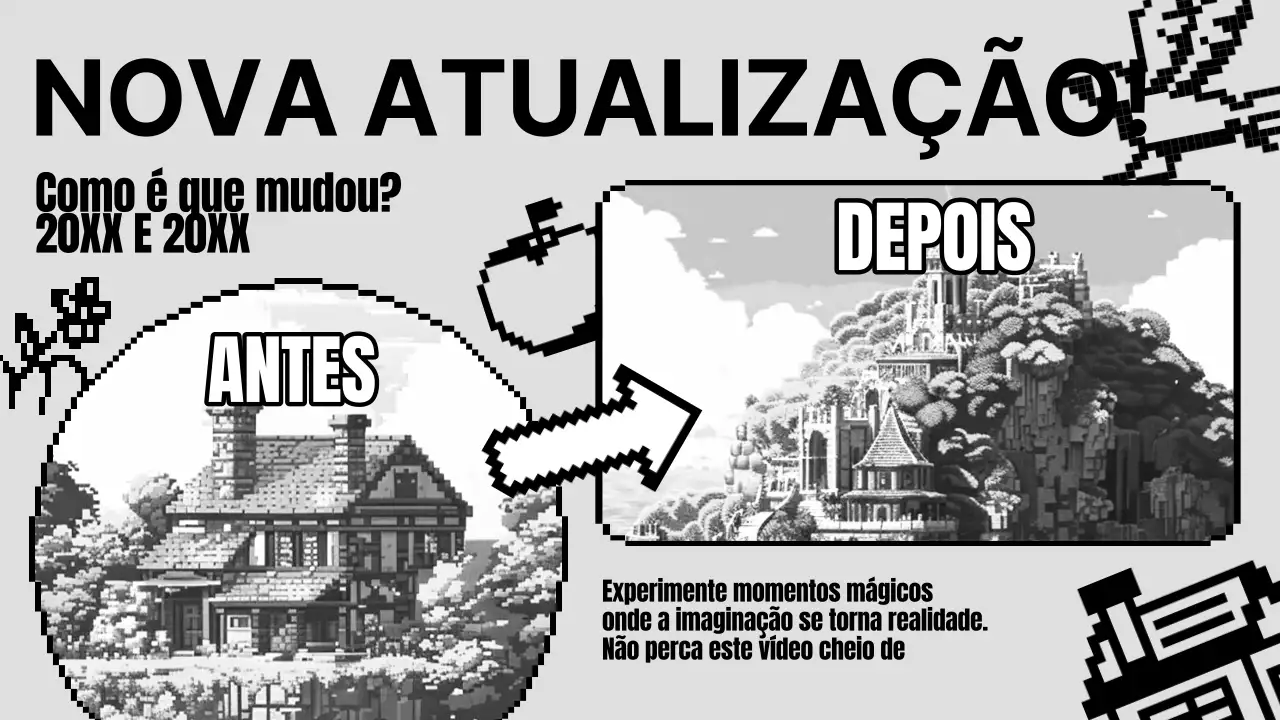 Miniatura do YouTube de jogos modernos a preto e branco