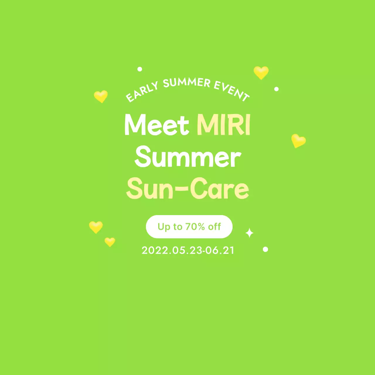 Promotional design with spring-inspired colors