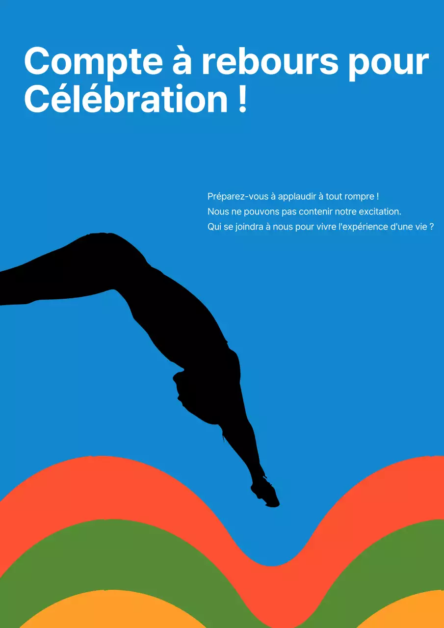 Modèle promotionnel de prix de convention moderne bleu et orange