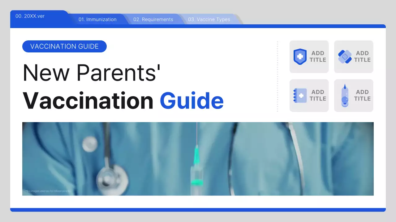 블루 모던 백신 가이드 프레젠테이션