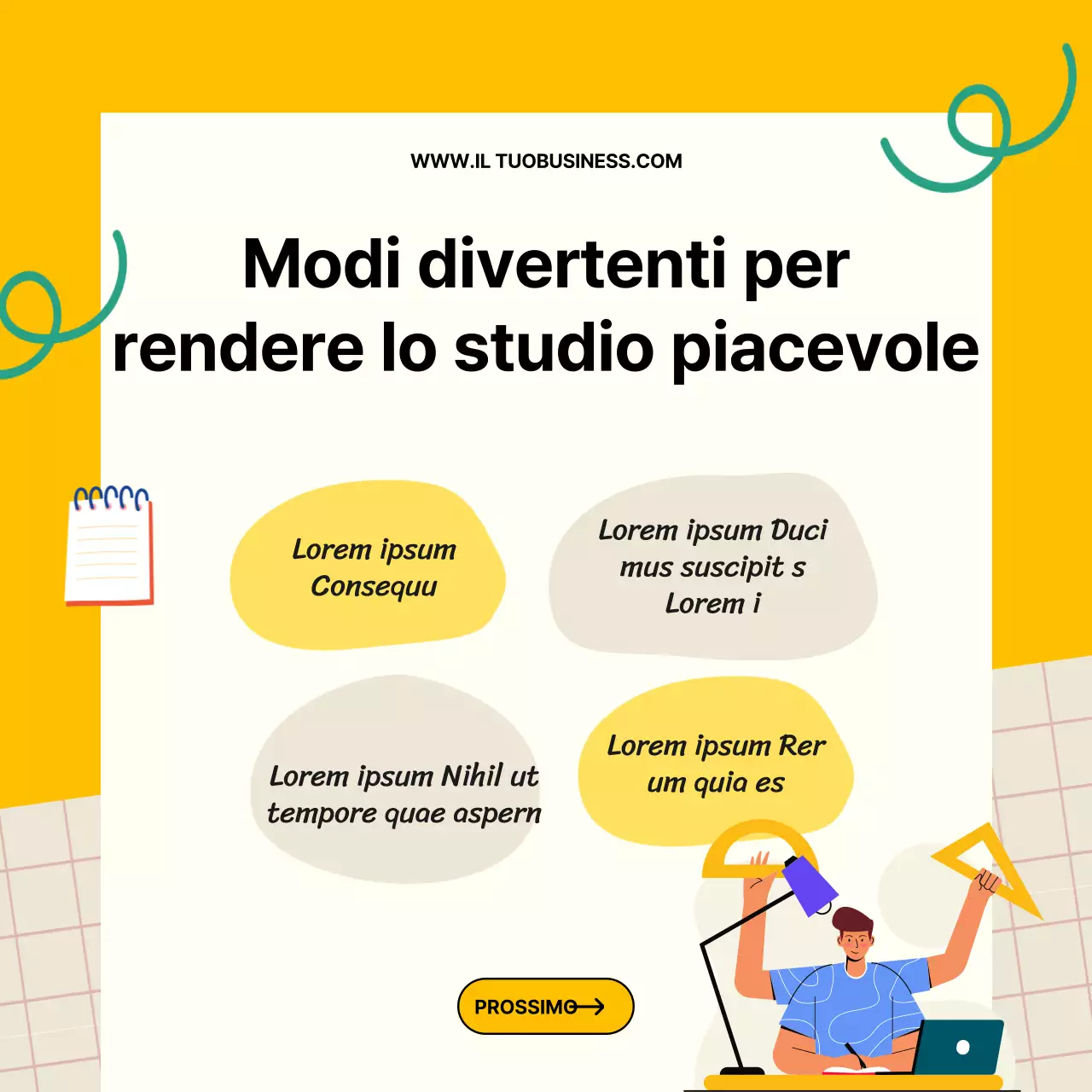 Guida alla sessione di studio delle tendenze giallo-bianche per le vacanze di primavera