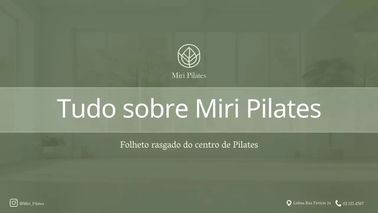 Uma introdução minimalista ao Pilates em verde e verde lima