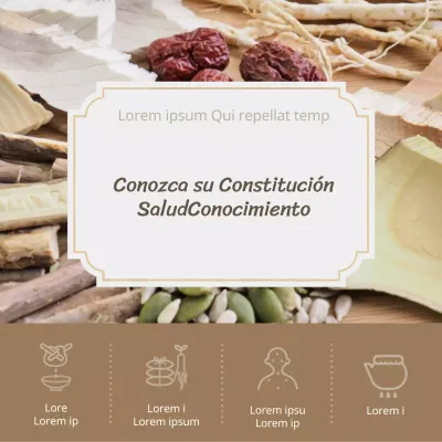 Anuncio constitucional marrón de medicina china oriental