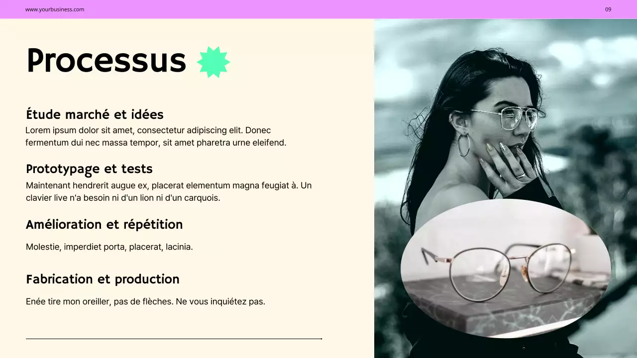 Purple Green Bold Fashion Profil de l'entreprise Présentation de l'entreprise