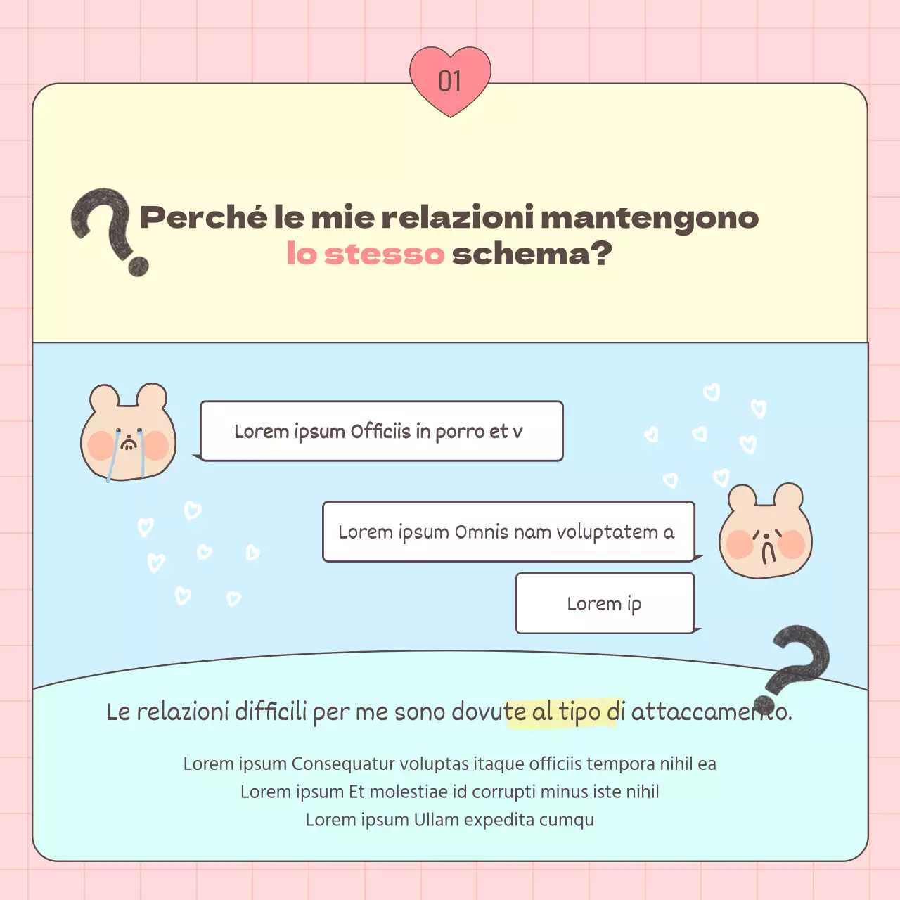 Una guida agli stili di attaccamento degli adulti in rosa e azzurro