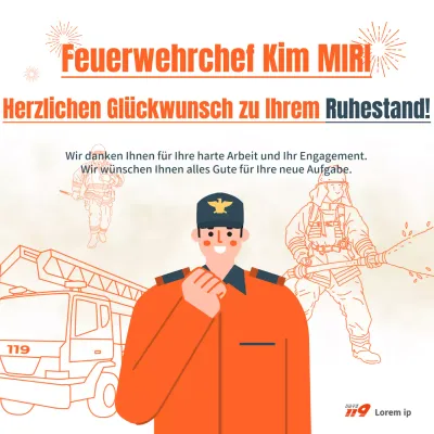 Grundlegende Informationen zur Feier der Verabschiedung in den Ruhestand für Orange