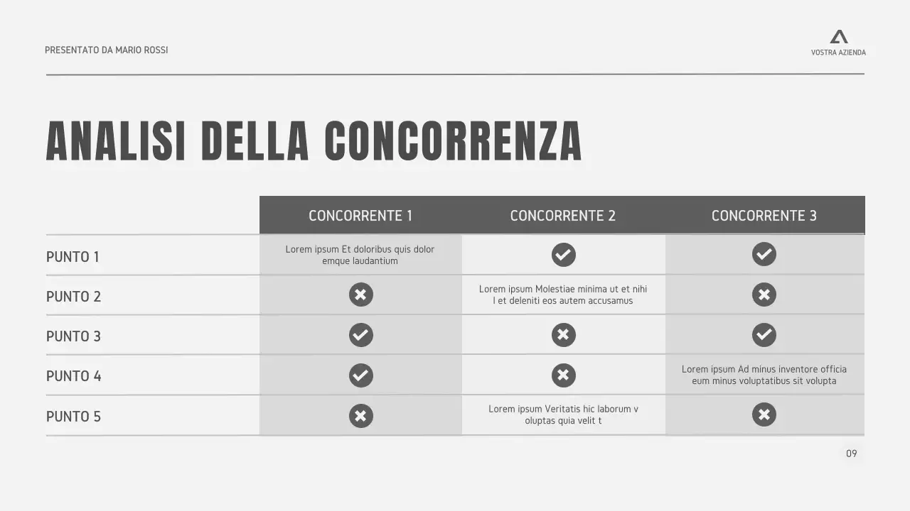 Nero Bianco Grigio Strategia aziendale minimale
