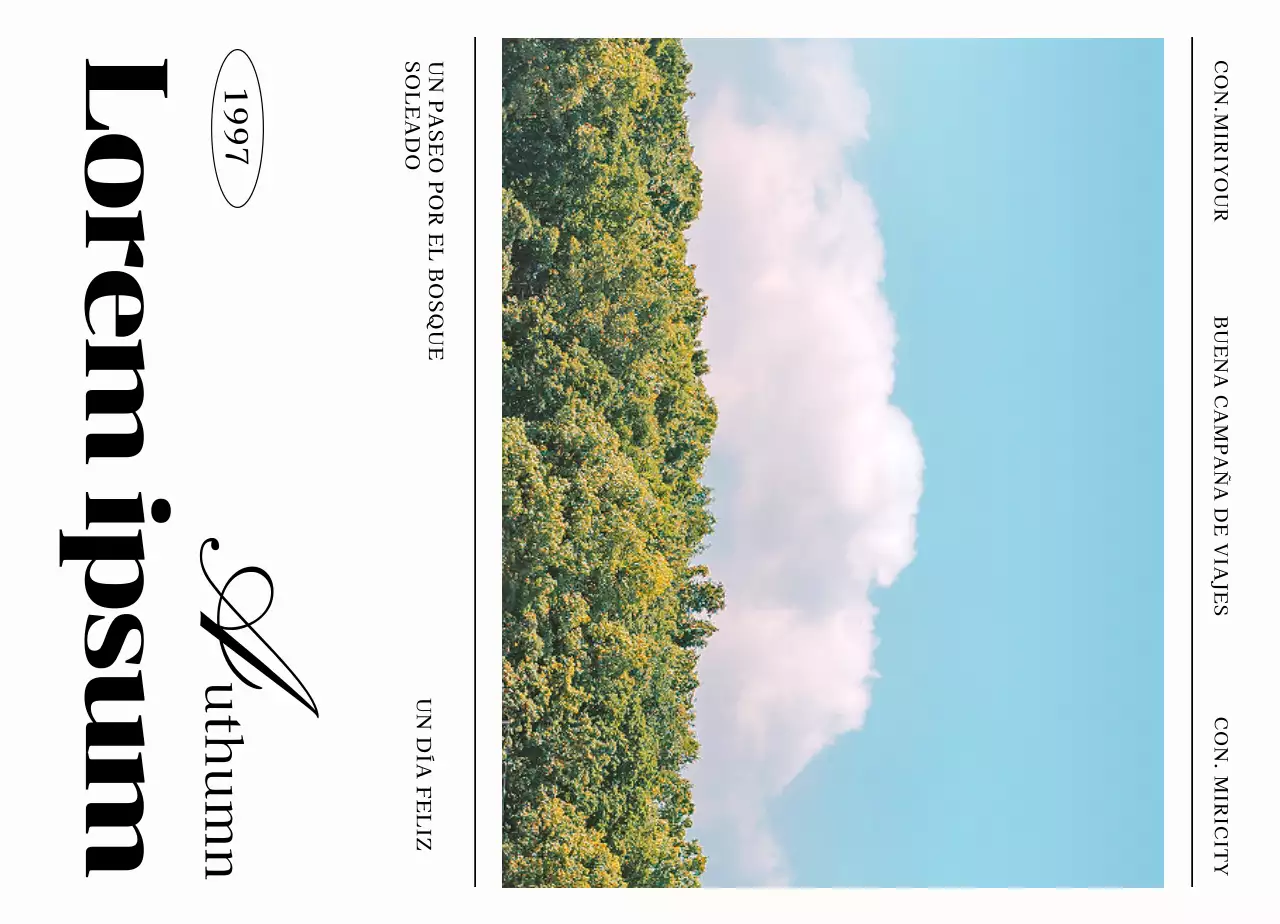 Campaña de viajes emocionales con fotos y fuentes con gracias