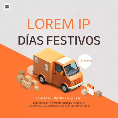 Un sencillo aviso de vacaciones para el envío del Día del Trabajo en naranja y beige