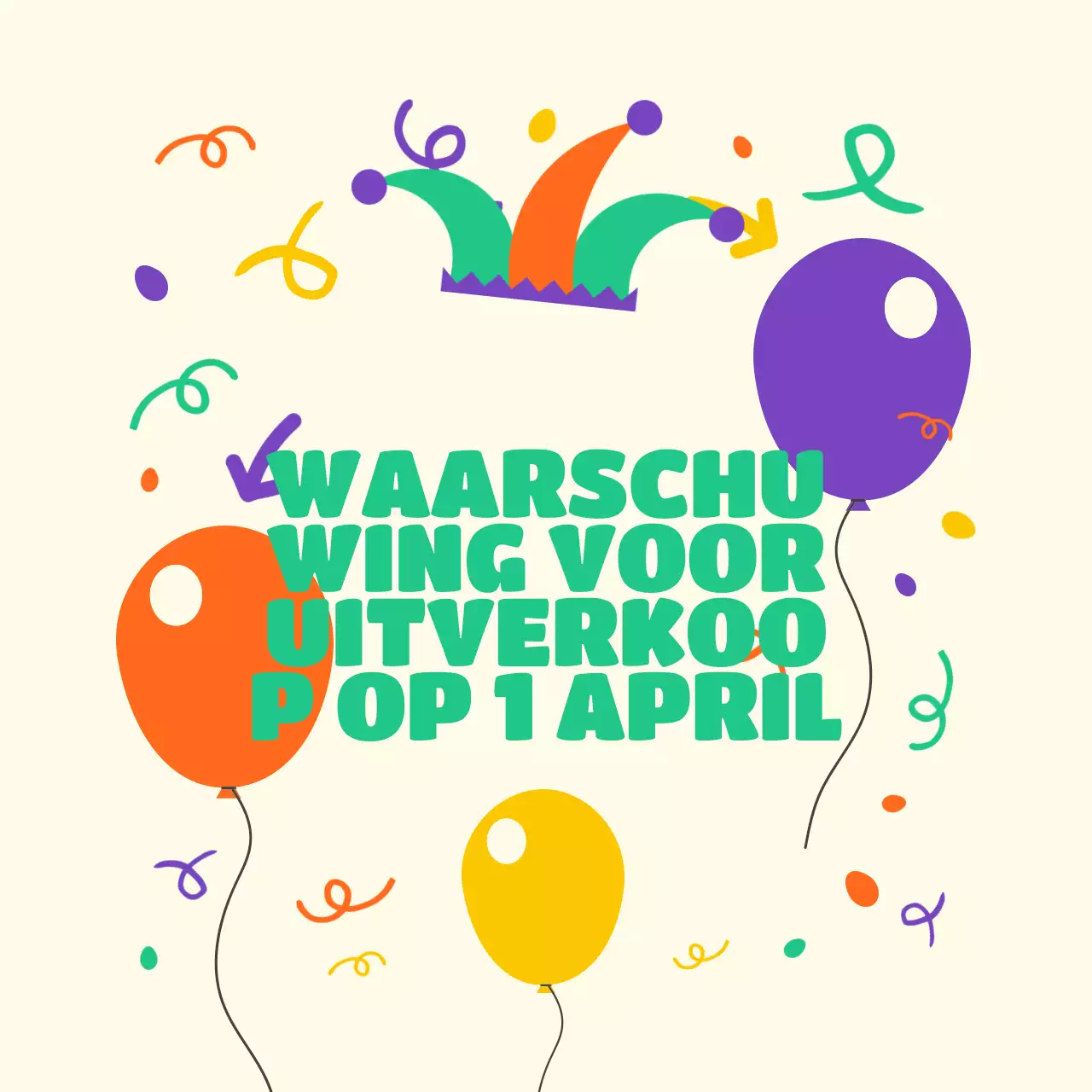 Waarschuwing voor de uitverkoop op 1 april