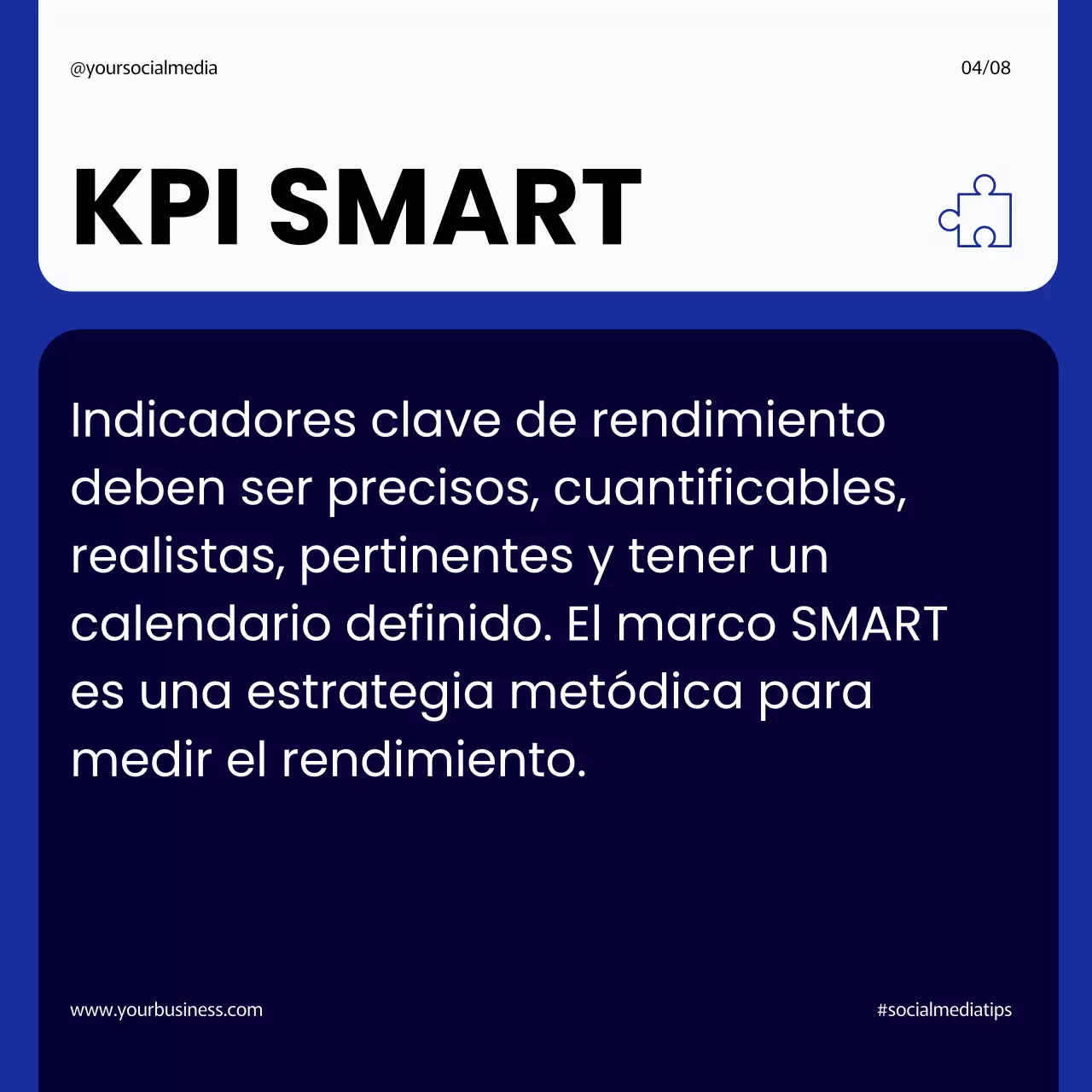 Navy Modern Pasos sencillos y audaces para implementar una gestión eficaz de los KPIs Instagram Carousel Post