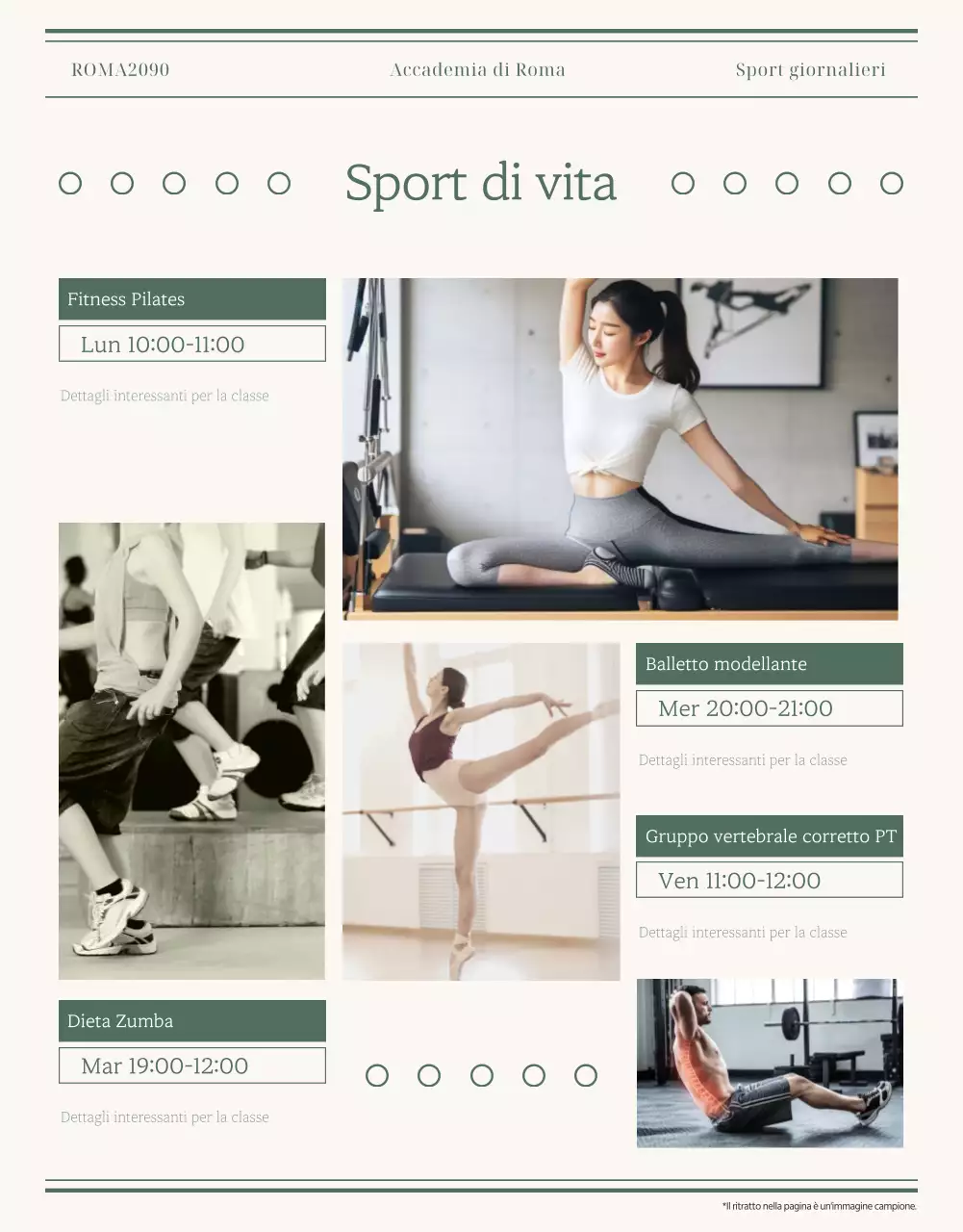 Promuovere l'edificio per l'apprendimento permanente verde e beige