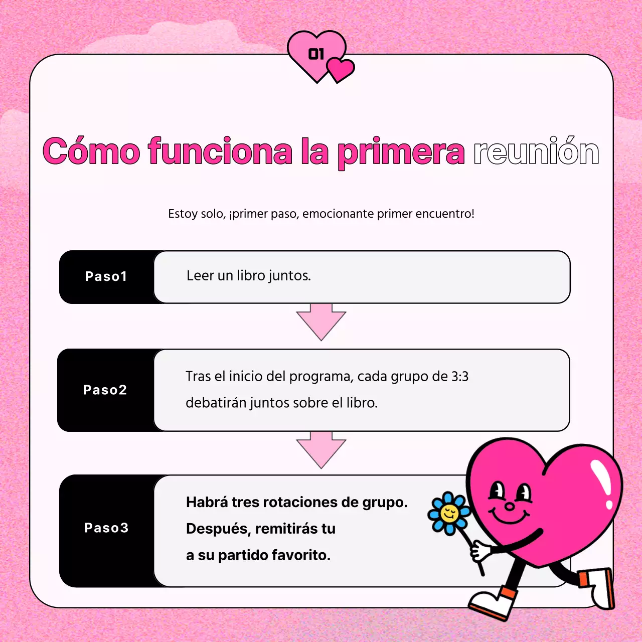 Promueve una cita kitsch municipal para buscar pareja en rosa y menta