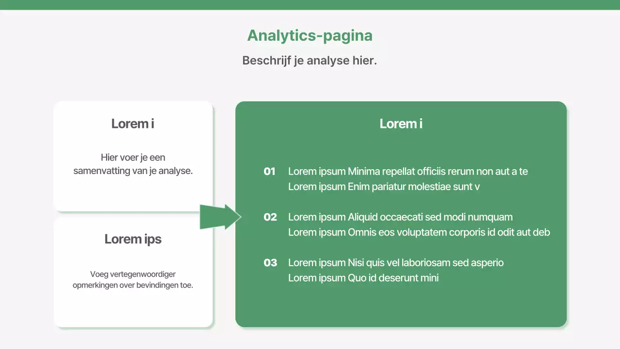 Een eenvoudig bedrijfsplan en evaluatierapport in groen