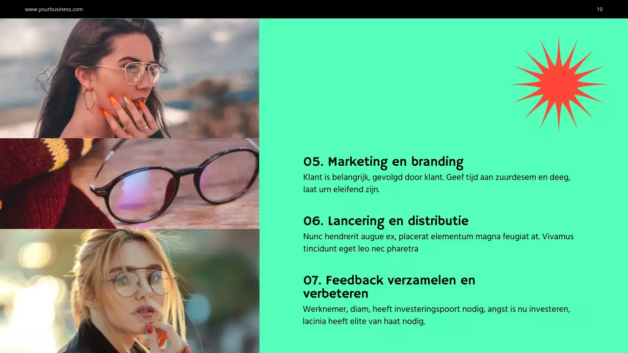 Purple Green Bold Fashion Bedrijfsprofiel Introductie van het bedrijf