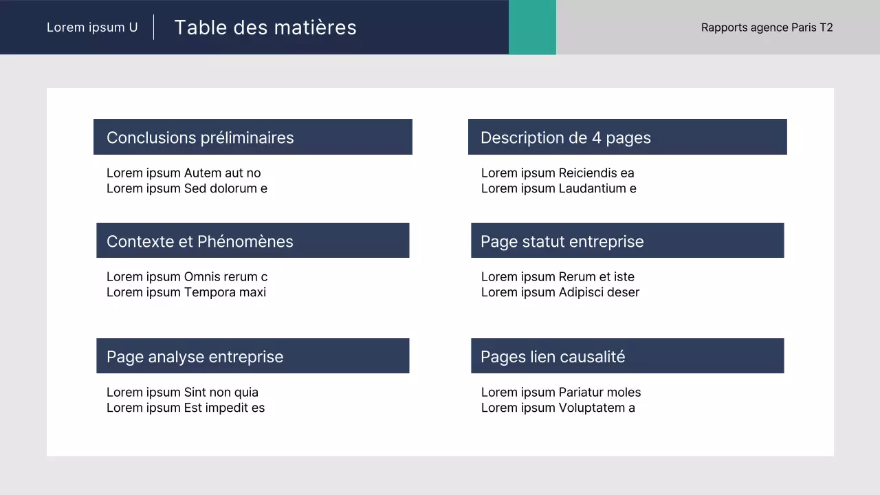 Des rapports simples sur le secteur public en bleu et menthe