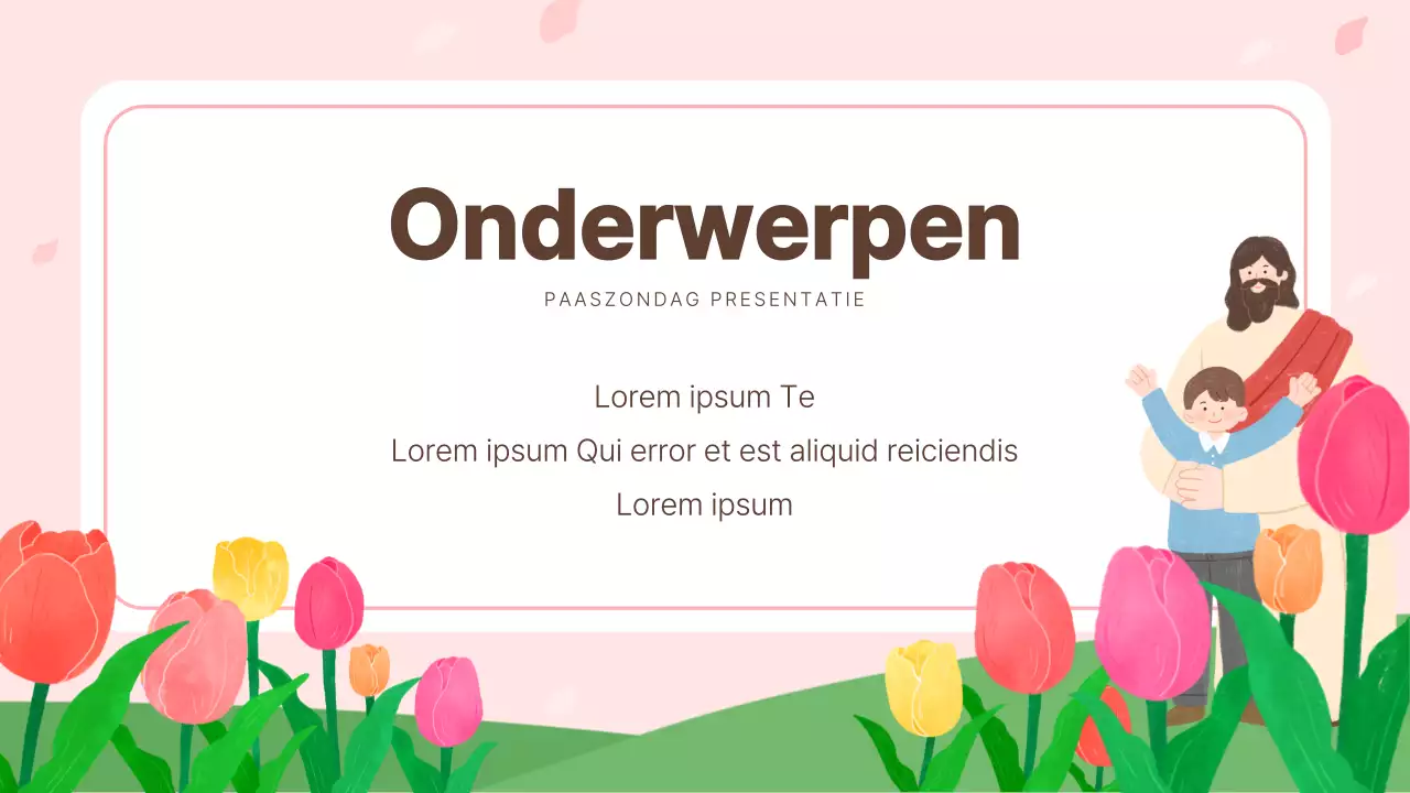 Lesplannen voor roze en witte paaszone