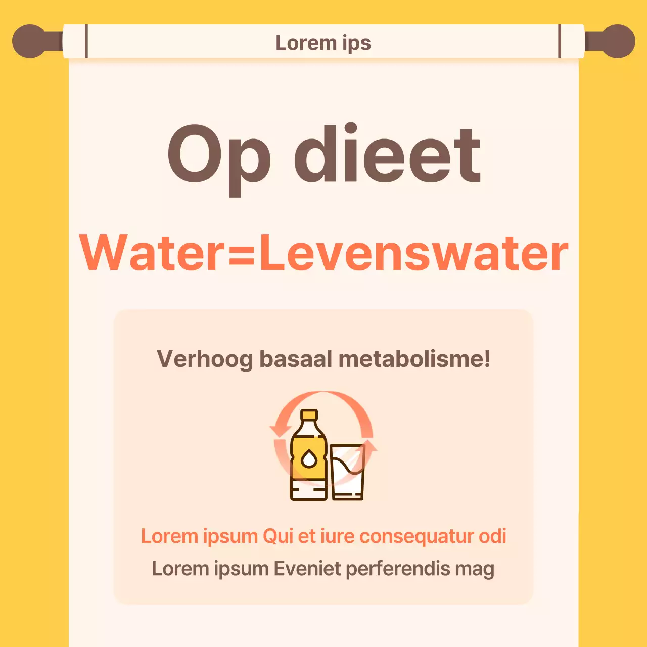Kitscherig oranje en geel dieet Chinese geneeskunde kliniek promotie
