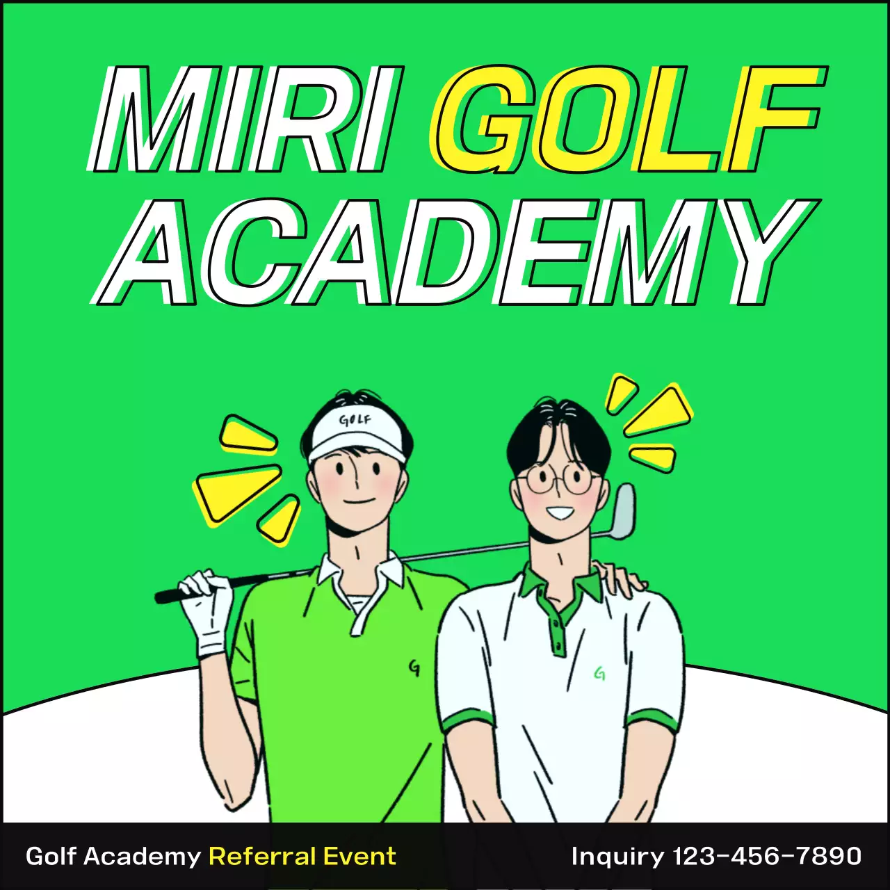 Green Trendy Golf Promotion Social Media Post