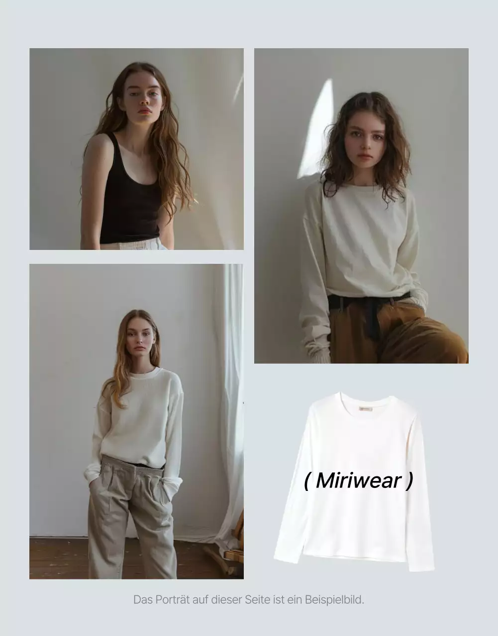 Fördern Sie eine trendige blau-weiße Mode-Detailseite für Mobiltelefone