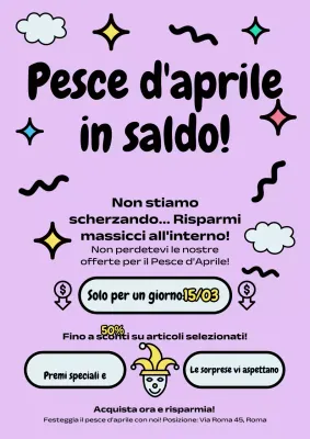 Pesce d'aprile in saldo!